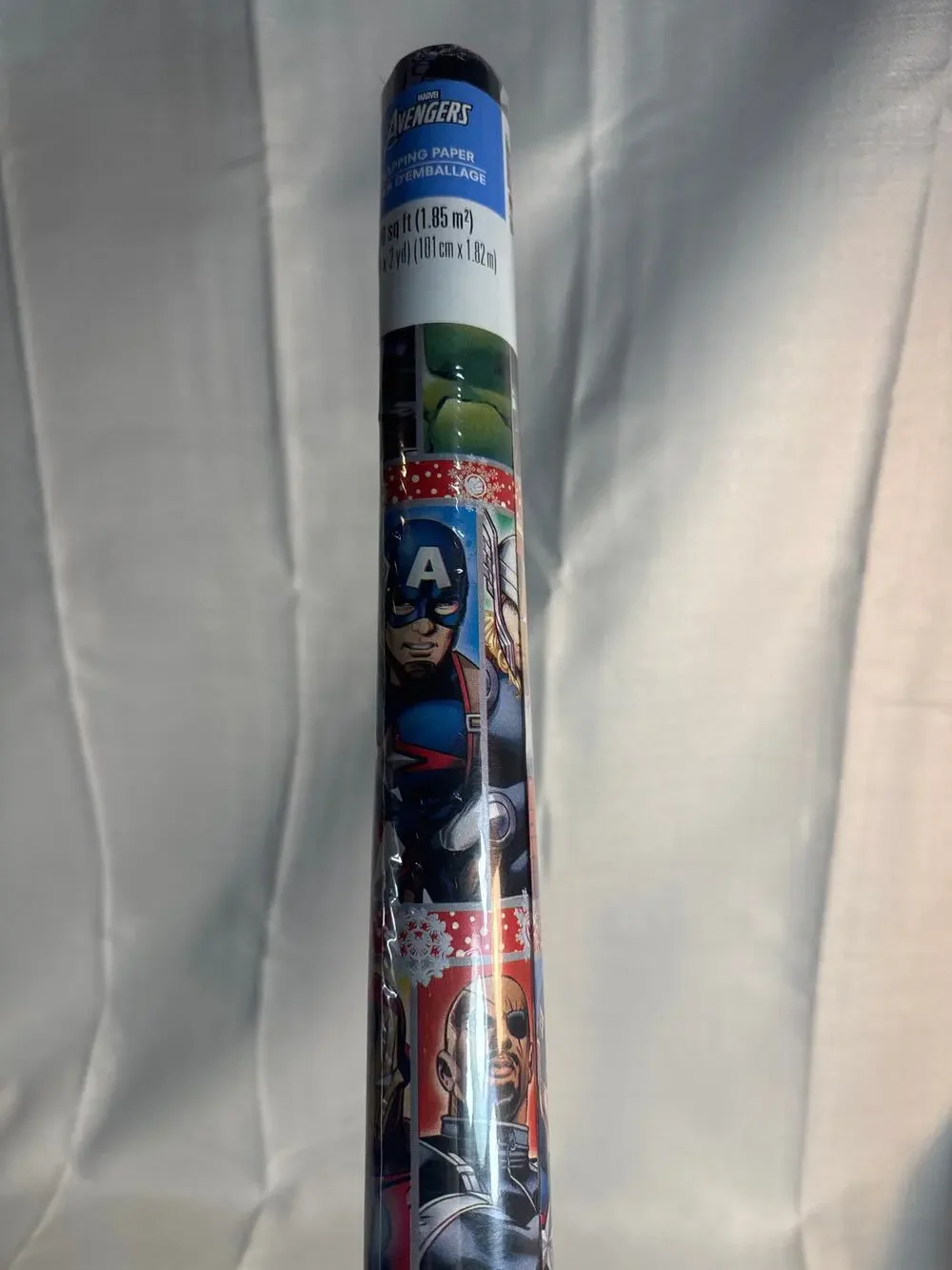 Marvel Avengers Holiday Christmas Wrapping paper 20 sqft -sealed dents